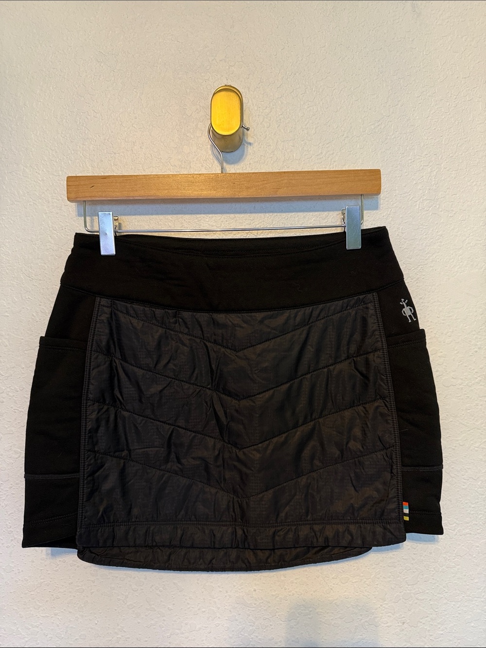 Perfect Smartwool Skirt Pull On Black Quilted Puffer Insulated Merino Wool Apres